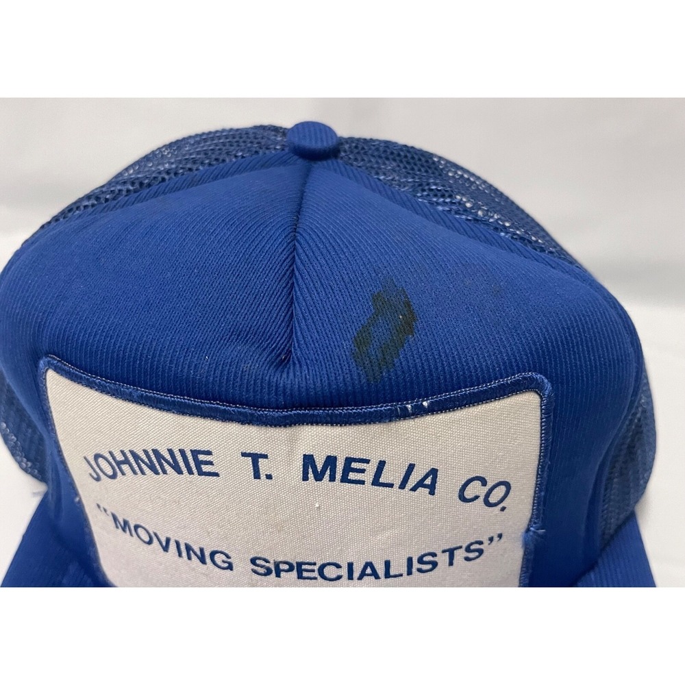 JOHNNIE MELIA CO. MOVING SPECIALISTS CAP HAT VINTAGE BLUE - Picture 2 of 9